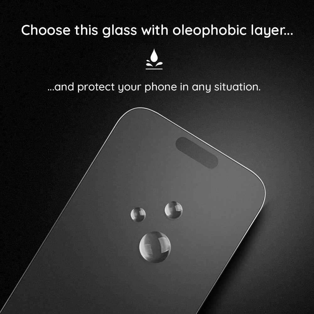 Protector de pantalla mate Lito HD Pro para Apple iPhone 16 Pro Max, vidrio templado, adhesivo completo, negro