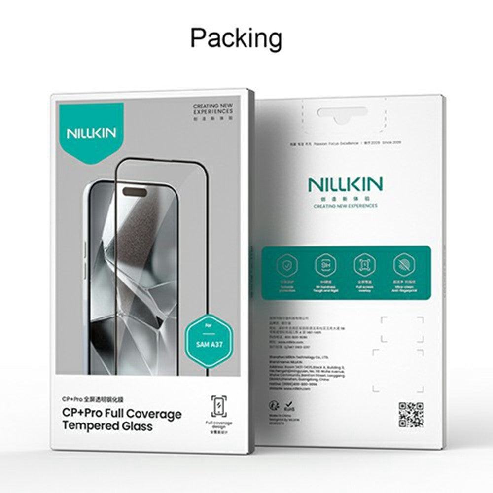 Protector de pantalla Nillkin CP+ Pro para Samsung Galaxy A37 5G, vidrio templado, adhesivo completo, negro