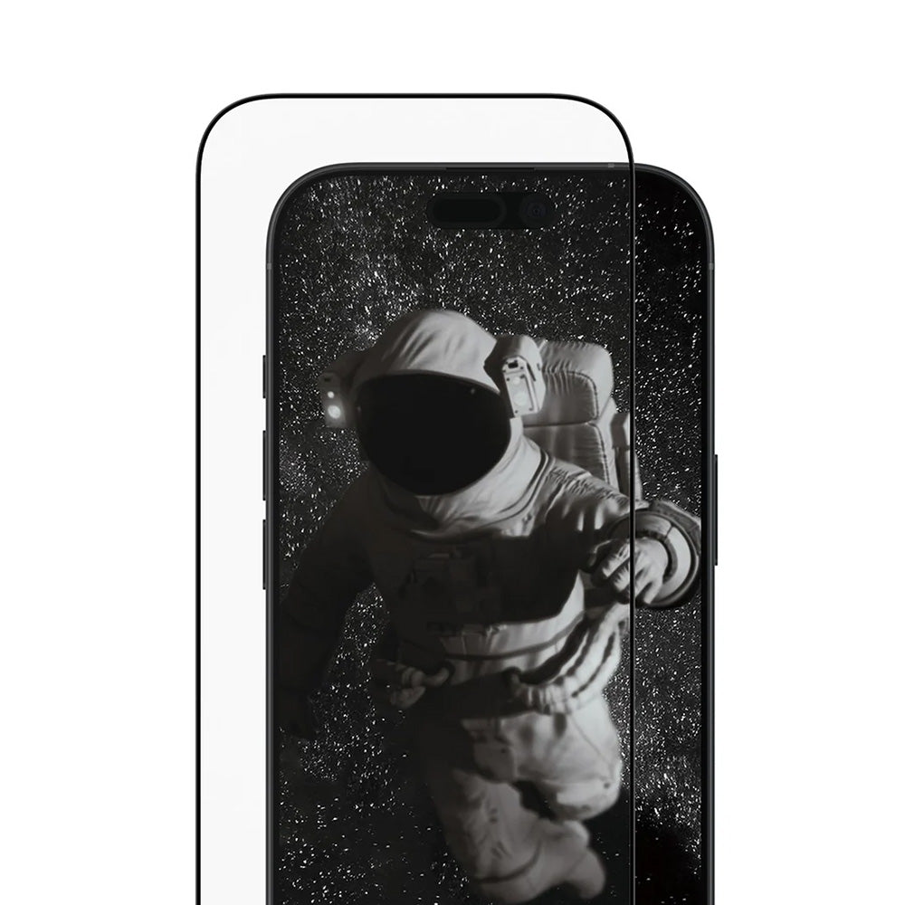 Protector de pantalla PanzerGlass Ultra-Wide Ceramic II EasyAligner para Apple iPhone 17 / 16 Pro, Cristal Templado, Full Glue, Negro