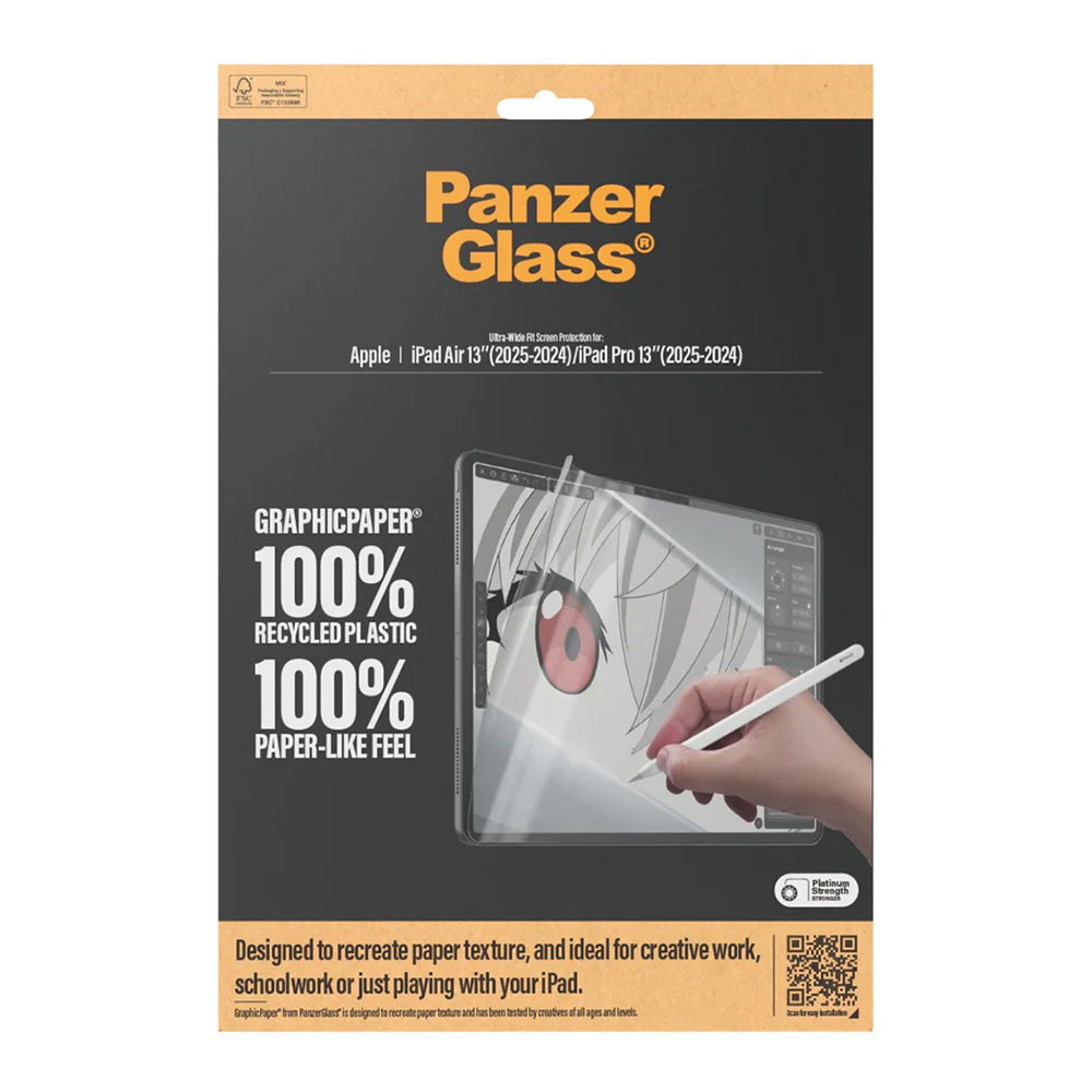 Protector de pantalla PanzerGlass Ultra-Wide Fit GraphicPaper para Apple iPad Pro 13 (2025) / Air 13 (2025) / Air 13 (2025) / Pro 13 (2024), Plástico