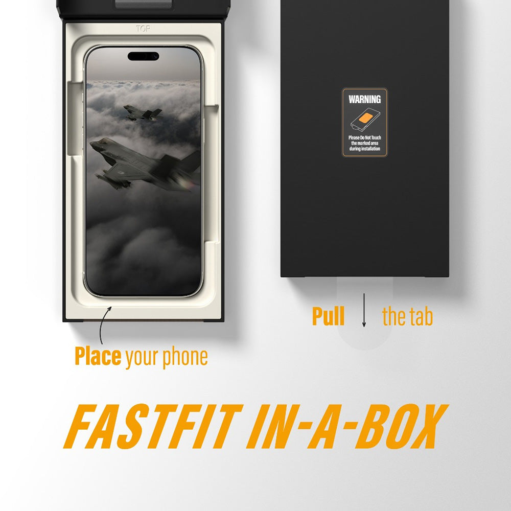 Protector de pantalla PanzerGlass Ultra-Wide Fit Stealth Fastfit para Apple iPhone 17 Air, Cristal Templado, Full Glue, Negro