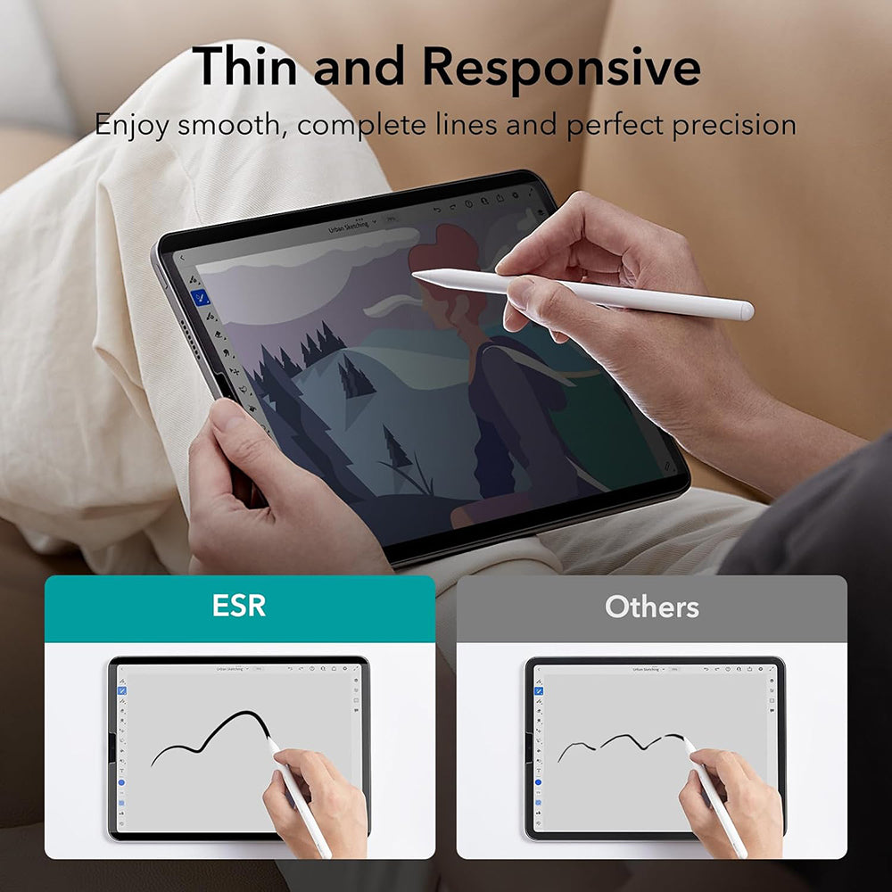 Lámina protectora de pantalla Privacy ESR Magnética para Apple iPad Pro 12.9 (2022) / Pro 12.9 (2021) / Pro 12.9 (2020), Plástico