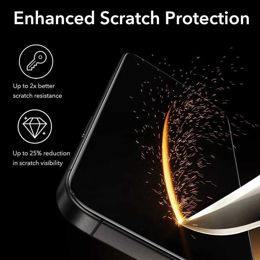 Protector de pantalla Privacy ESR UltraFit Armorite Pro para Apple iPhone 17 / 16 Pro, Cristal Templado, Full Glue, Set de 3 piezas