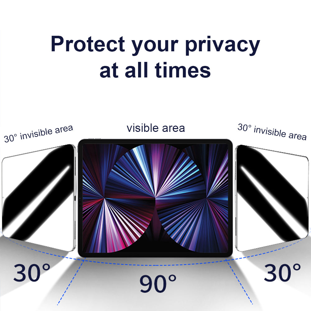 Protector de pantalla Privacy Lito Classic para Apple iPad Air 11 (2026) / Air 11 (2025), vidrio templado, adhesivo completo, 2.5D