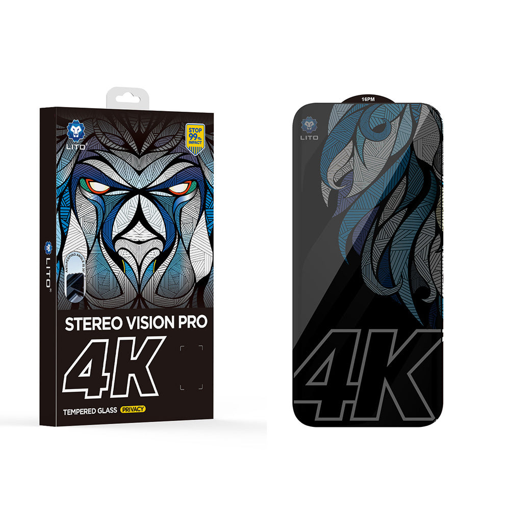 Protector de pantalla Privacy Lito D+ Max 4K para Apple iPhone 17 Pro Max, Cristal Templado, Full Glue