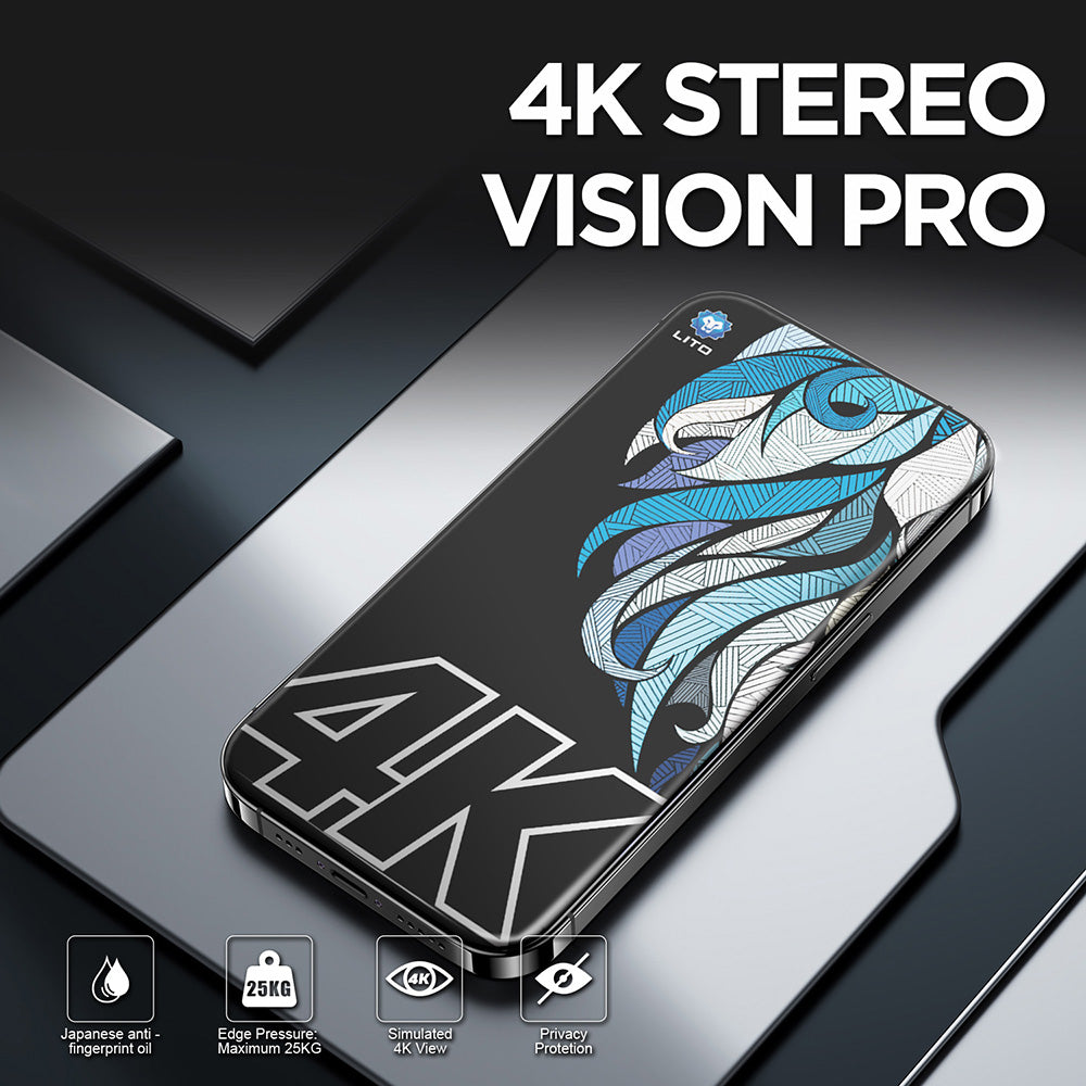 Protector de pantalla Privacy Lito D+ Max 4K para Apple iPhone 17 Pro Max, Cristal Templado, Full Glue