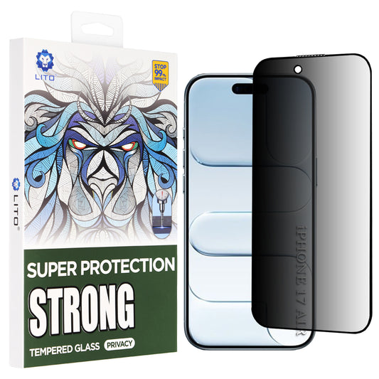 Protector de pantalla Privacy Lito D+ Max Strong para Apple iPhone 17 Air, Cristal Templado, Full Glue