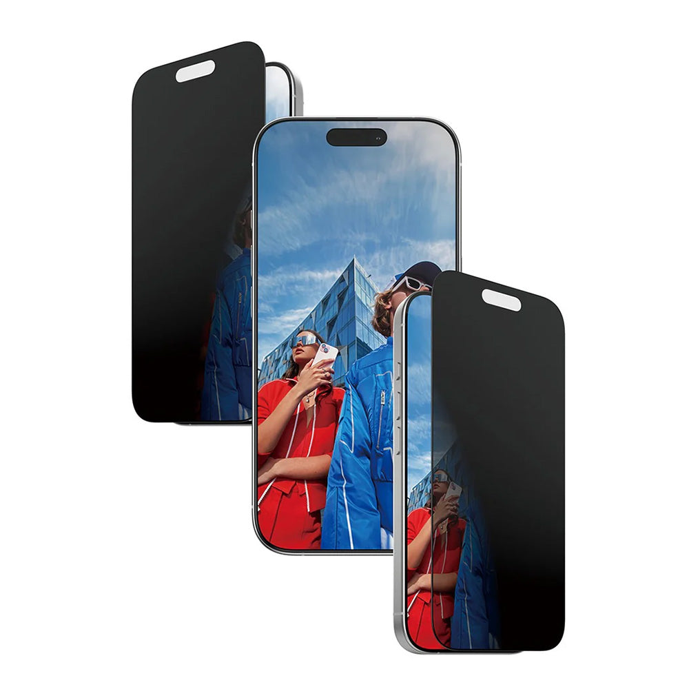 Protector de pantalla Privacy PanzerGlass Ultra-Wide Fit 2-Way EasyAligner para Apple iPhone 17 / 16 Pro, Cristal Templado, Full Glue