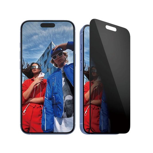 Folie de protección de pantalla Privacy PanzerGlass Ultra-Wide Fit EasyAligner para Apple iPhone 16 Plus / 15 Plus, Cristal Templado, Full Glue