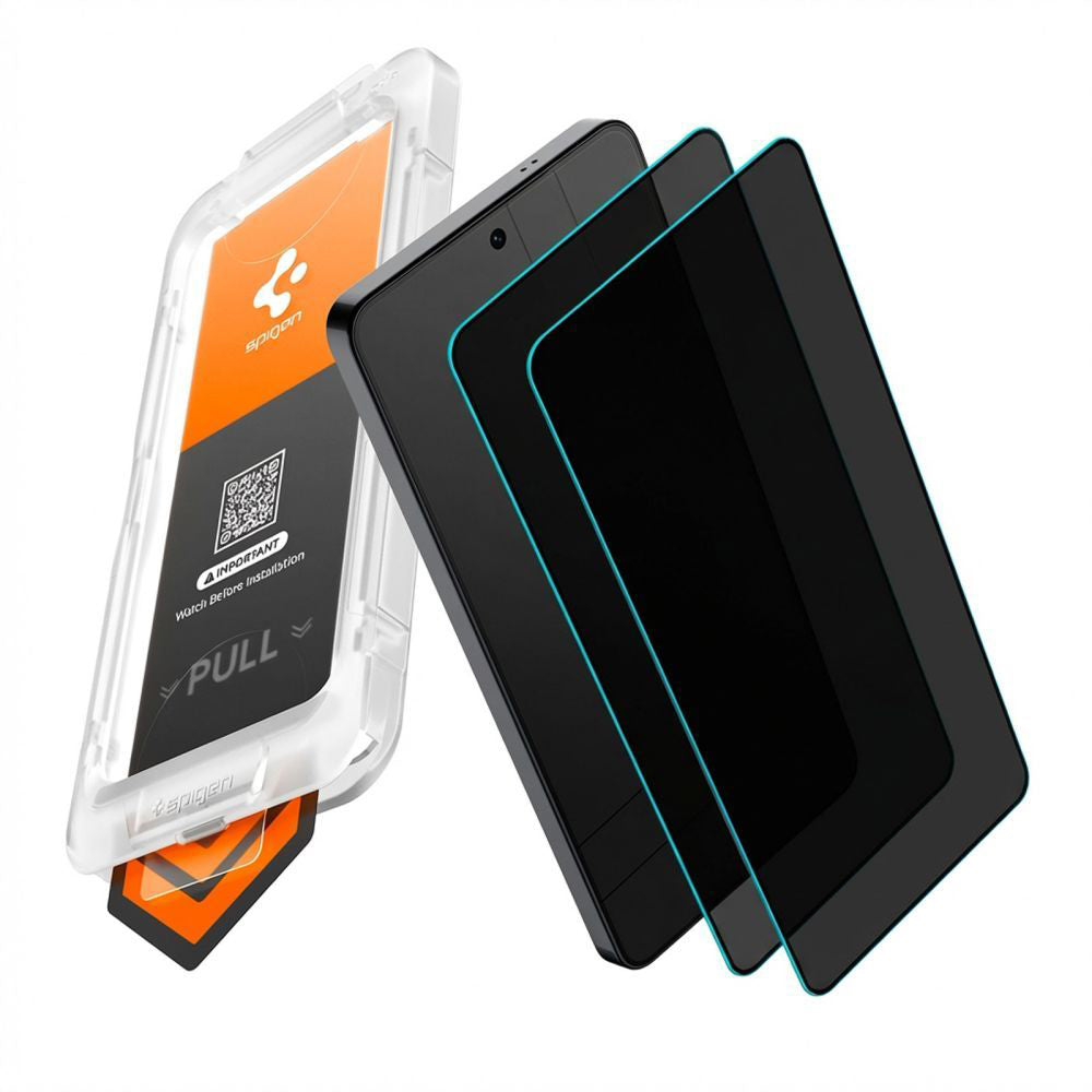Protector de pantalla Privacy Spigen GlastR EZ FIT Pro HD para Samsung Galaxy S26 Plus S947, Cristal Templado, Full Glue, Set de 2 piezas AGL11085