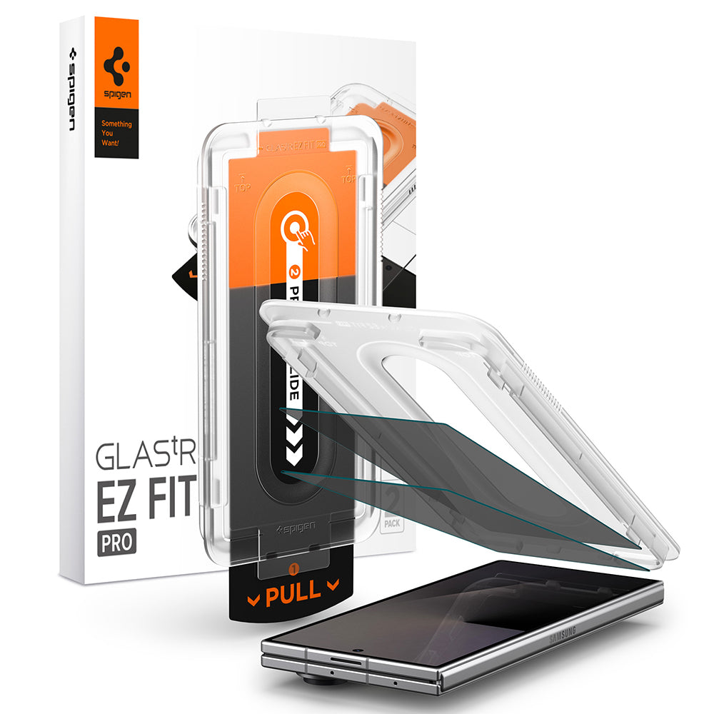 Protector de pantalla exterior Privacy Spigen GlastR EZ FIT Pro para Samsung Galaxy Z Fold8 Ultra F976, vidrio templado, adhesivo completo, juego de 2 piezas