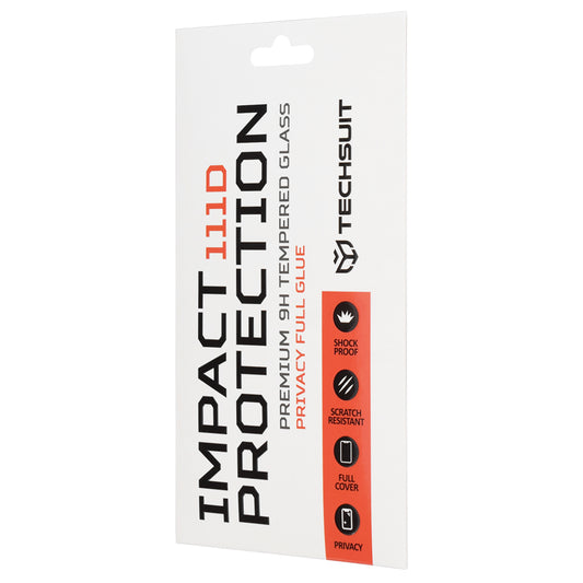 Protector de pantalla Privacy Techsuit para Xiaomi Redmi Note 15 Pro 5G, Cristal Templado, Full Glue, 111D