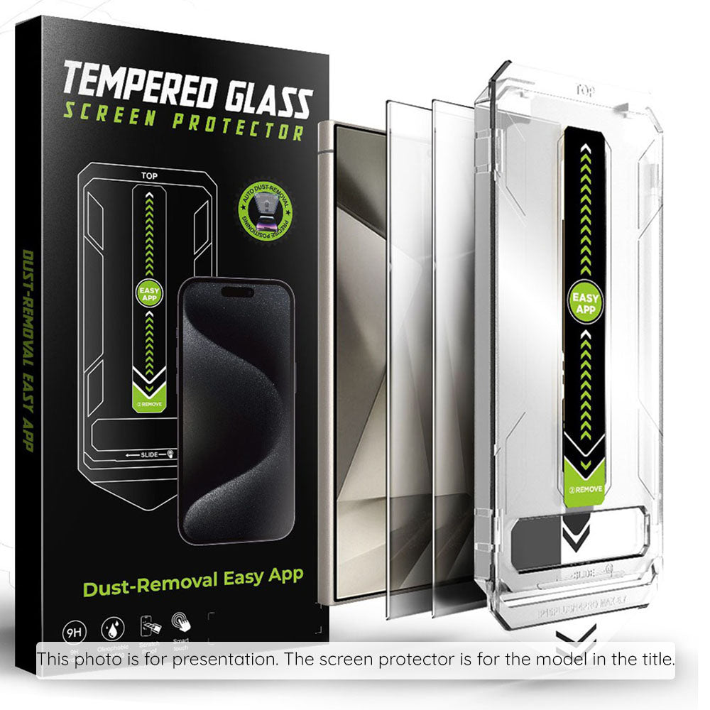 Protector de pantalla Privacy Techsuit TitanGlass CrystalHD para Samsung Galaxy S25 FE, Cristal Templado, Full Glue, Set de 2 piezas.