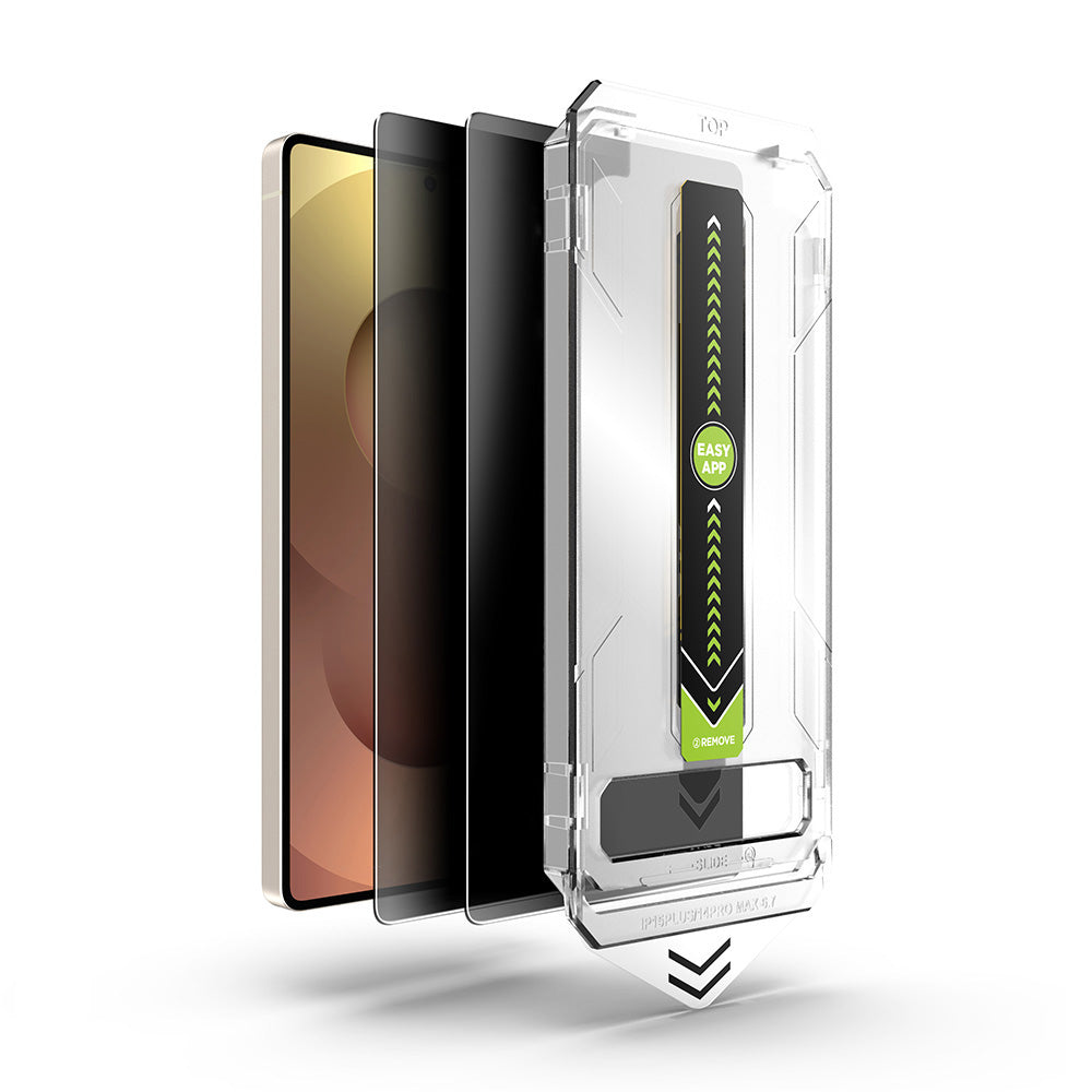 Protector de pantalla Privacy Techsuit TitanGlass CrystalHD para Samsung Galaxy S26 S942, Cristal Templado, Full Glue, Set de 2 piezas.
