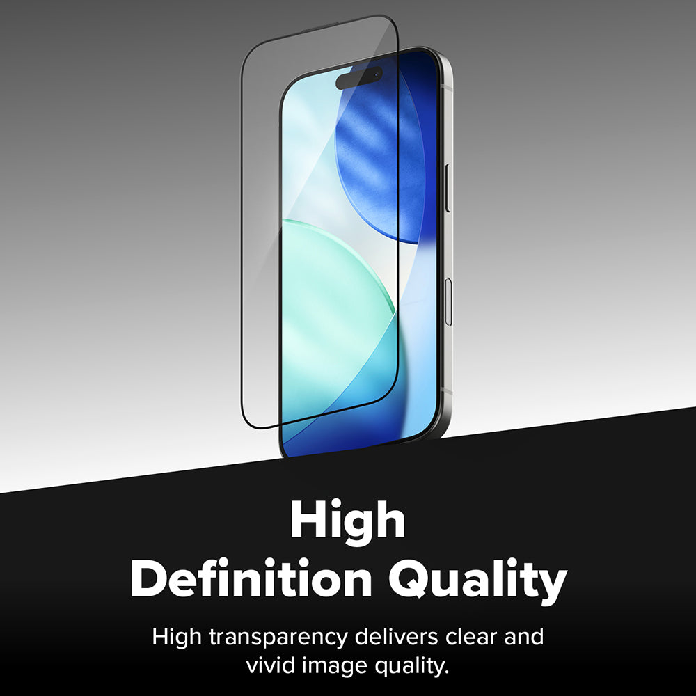 Protector de pantalla Ringke Easy Slide para Apple iPhone 18 Pro / 17 Pro, vidrio templado, adhesivo completo, juego de 2 piezas