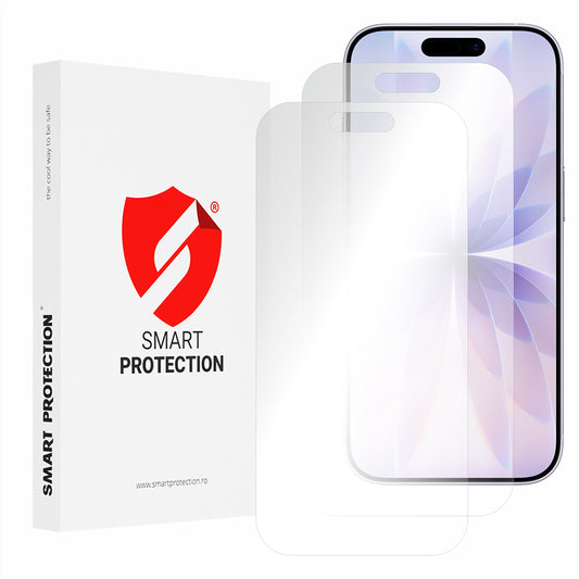 Funda protectora de pantalla Smart Protection Premium Classic para Apple iPhone 17, Plástico, Set de 2 piezas.