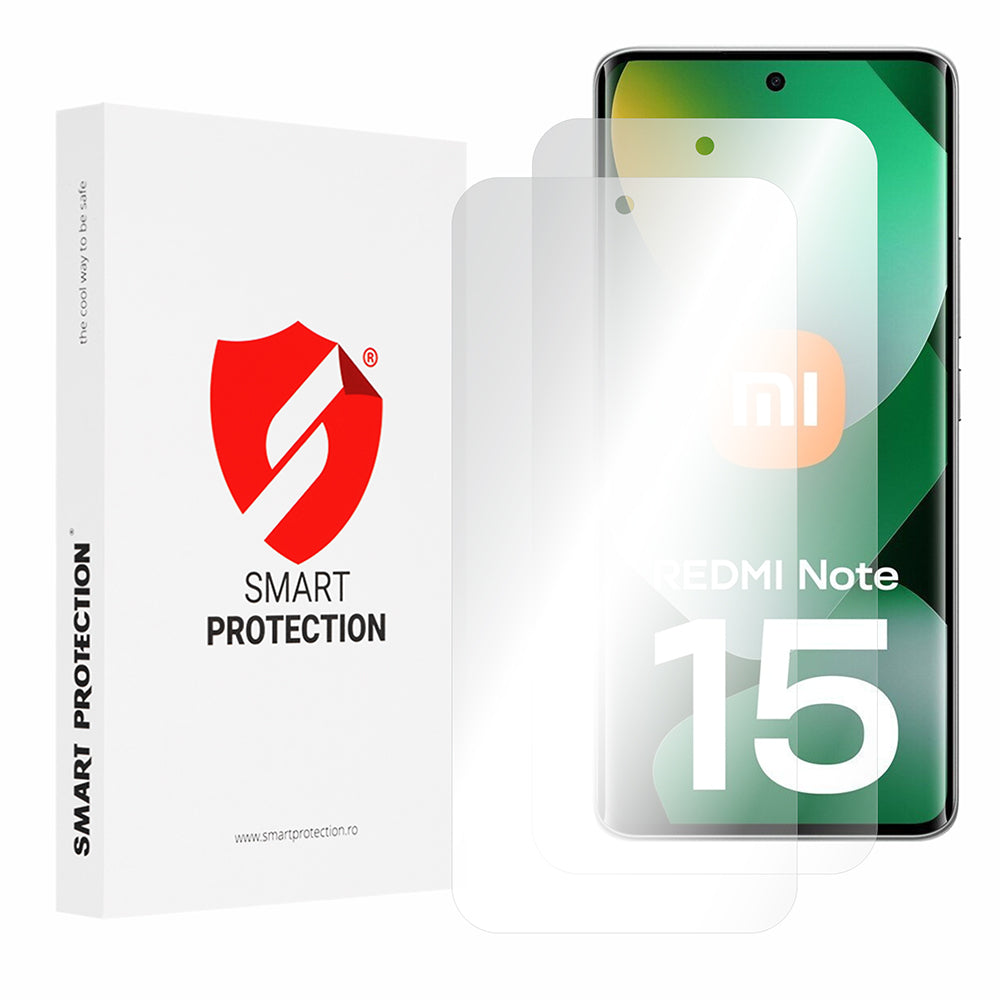 Protector de pantalla Smart Protection Premium Classic para Xiaomi Redmi Note 15 4G, Plástico, Set de 2 piezas