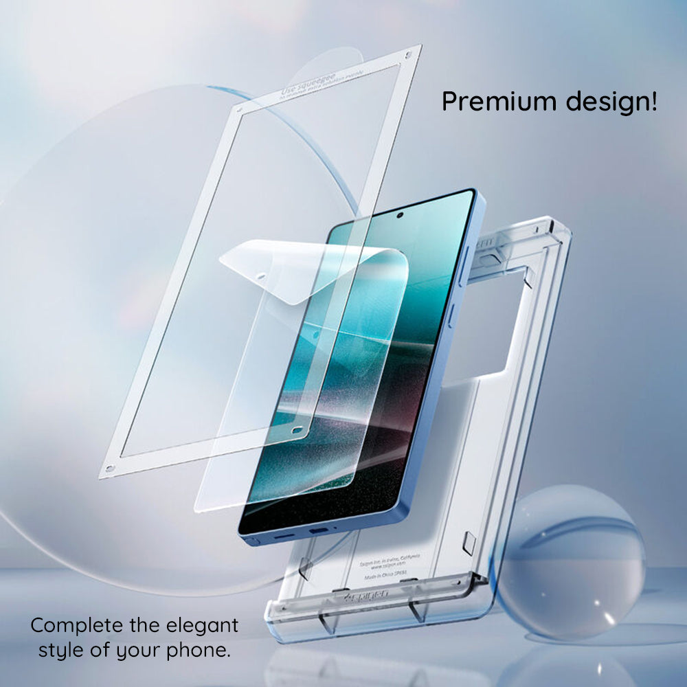 Protector de pantalla Spigen Elite Shield EZ FIT HD para Samsung Galaxy S25+ S936, Plástico AFL09087