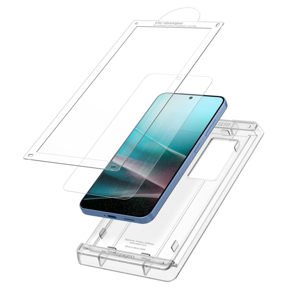 Folie de protección de pantalla Spigen Elite Shield EZ FIT HD para Samsung Galaxy S25 S931, Plástico AFL09091