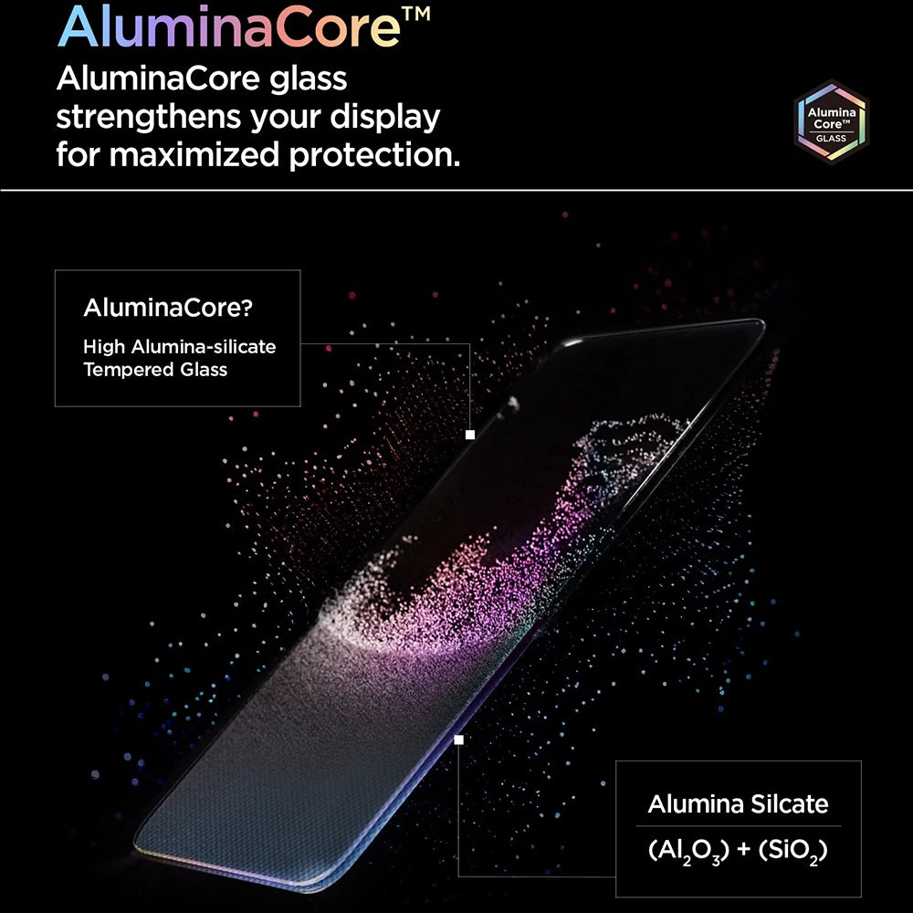 Protector de pantalla Spigen GlastR AlignMaster S para OnePlus 15, vidrio templado, adhesivo completo, set de 2 piezas AGL11333