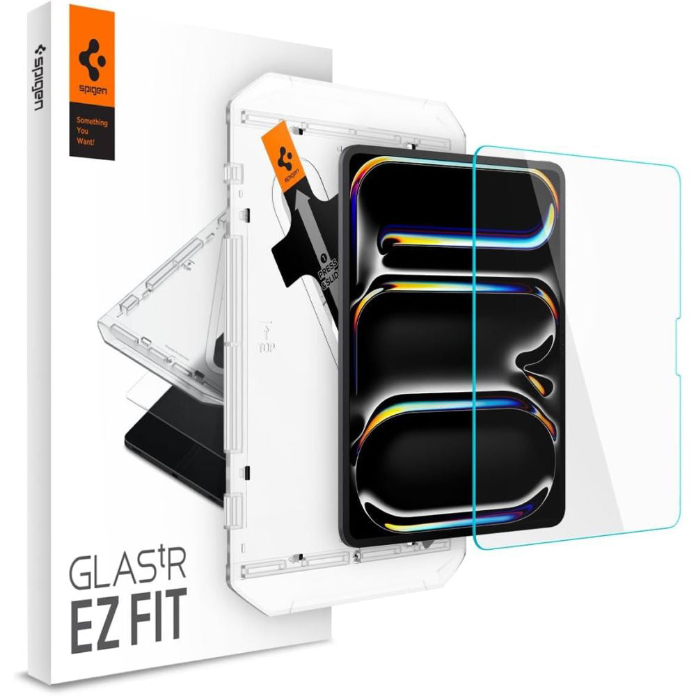 Protector de pantalla Spigen GlastR EZ FIT para Apple iPad Pro 13 (2024), Cristal Templado, Full Glue AGL07793