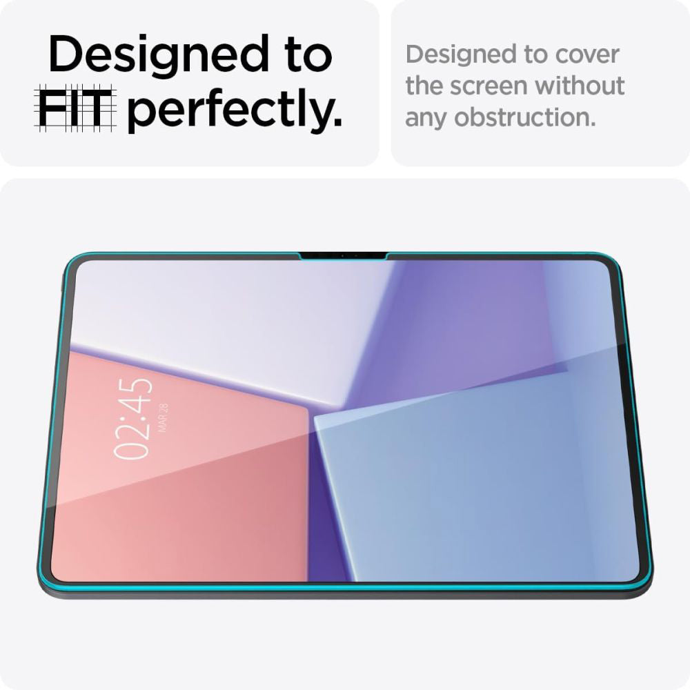 Protector de pantalla Spigen GlastR EZ FIT para Apple iPad Pro 13 (2024), Cristal Templado, Full Glue AGL07793