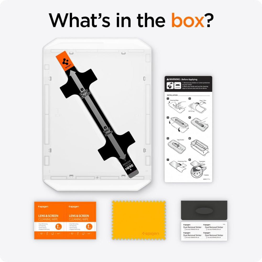 Protector de pantalla Spigen GlastR EZ FIT para Apple iPad Pro 13 (2024), Cristal Templado, Full Glue AGL07793