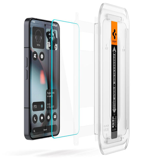 Protector de pantalla Spigen GlastR EZ FIT para Nothing Phone (3), Cristal Templado, Full Glue, Set de 2 piezas AGL10165