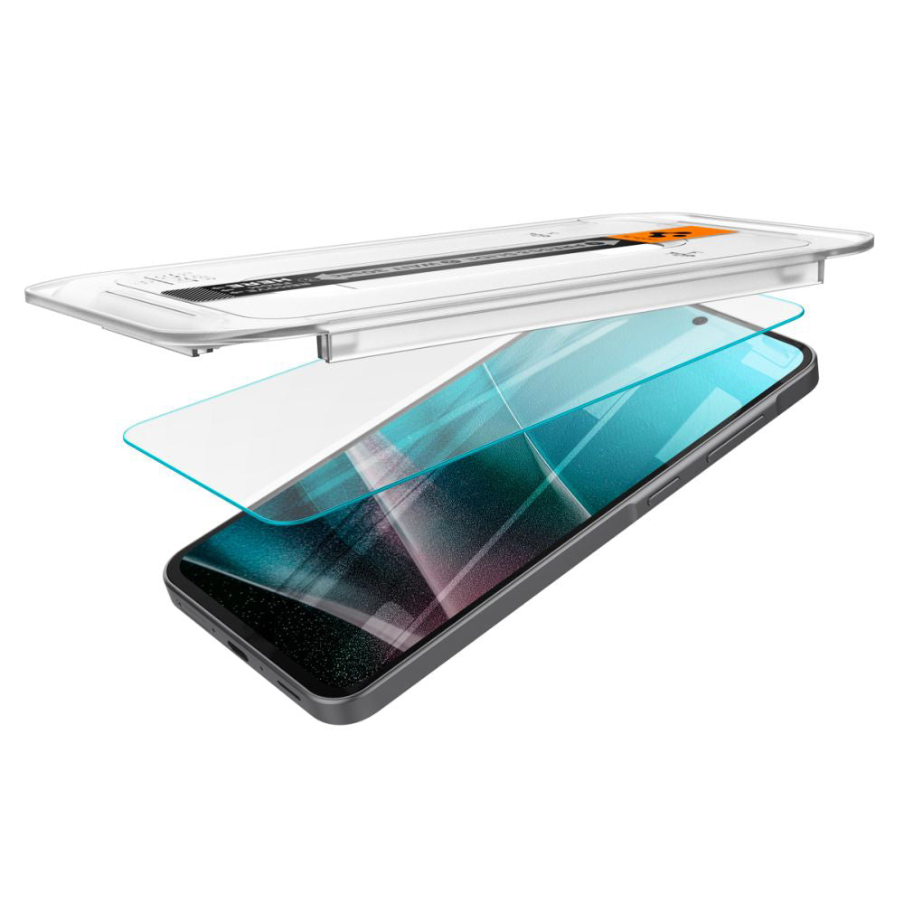 Protector de pantalla Spigen GlastR EZ FIT para Samsung Galaxy A36 A366, vidrio templado, adhesivo completo, set de 2 piezas AGL09202