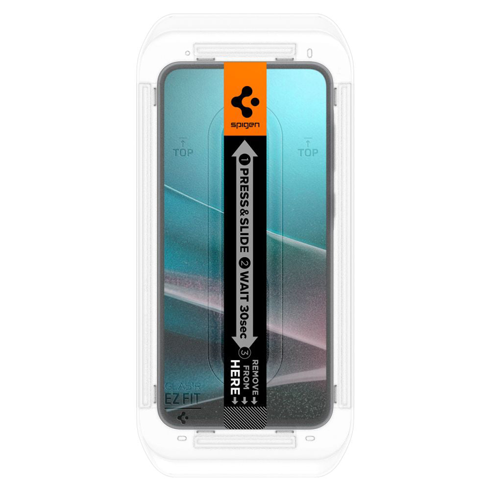 Protector de pantalla Spigen GlastR EZ FIT para Samsung Galaxy A36 A366, vidrio templado, adhesivo completo, set de 2 piezas AGL09202