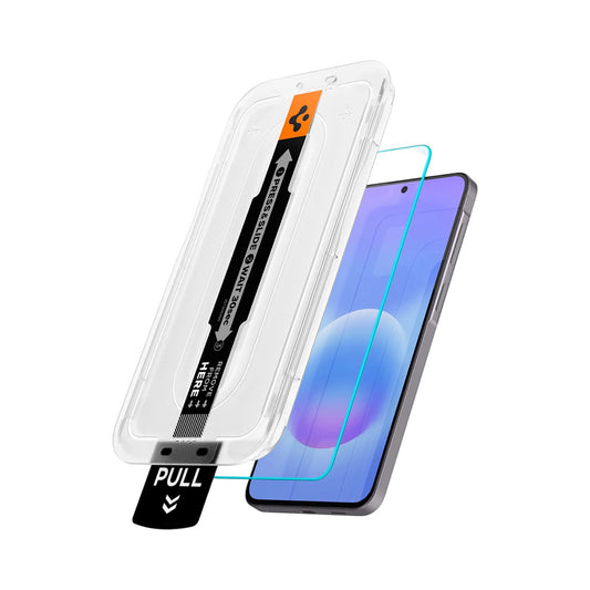 Protector de pantalla Spigen GlastR EZ FIT Pro HD para Samsung Galaxy A57 5G, Cristal Templado, Full Glue, Set de 2 piezas AGL11397