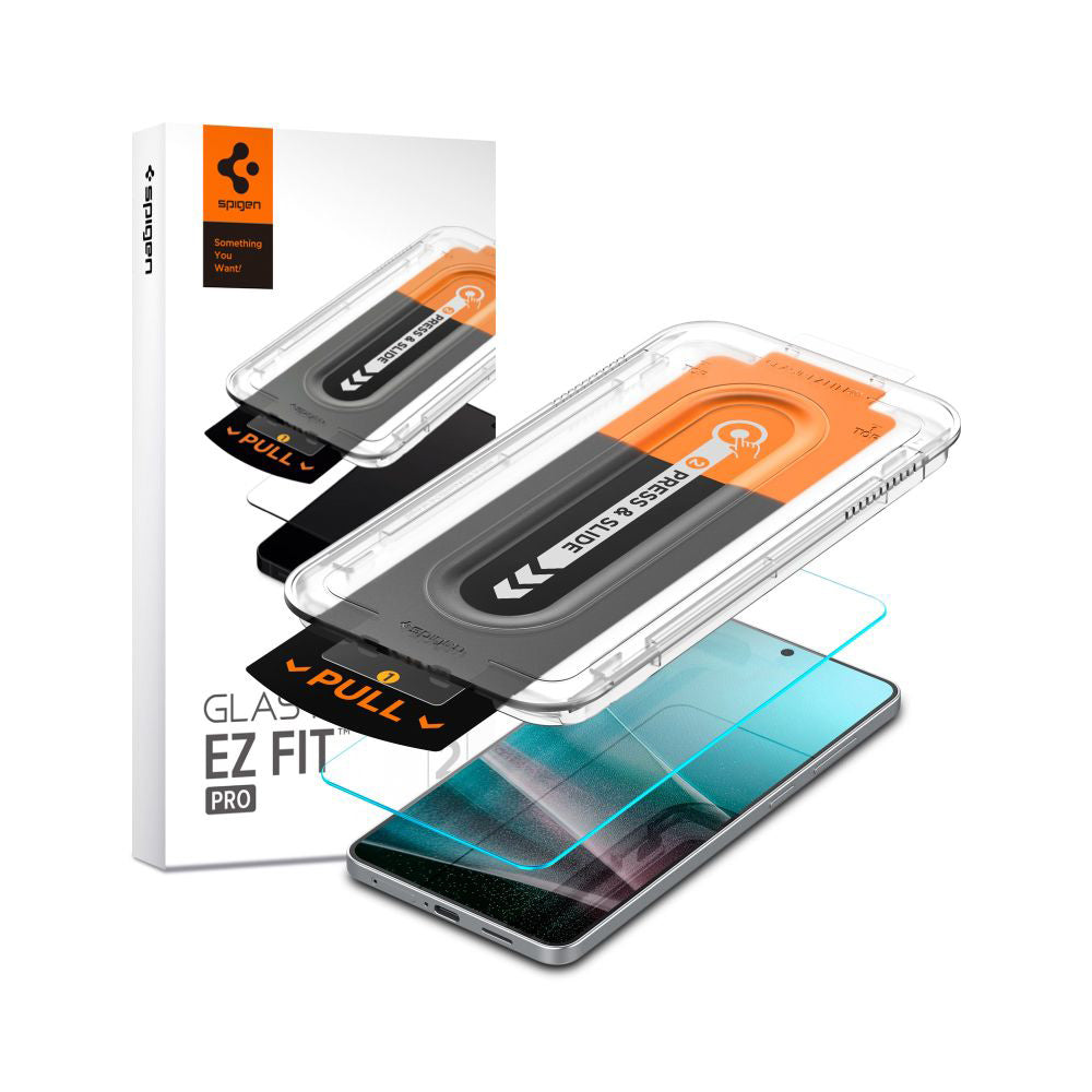 Protector de pantalla Spigen GlastR EZ FIT Pro para Samsung Galaxy S25 Edge S937, Cristal Templado, Full Glue