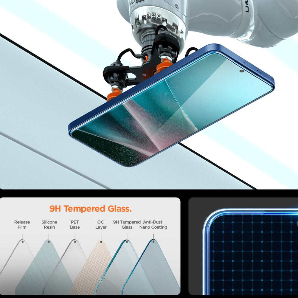 Protector de pantalla Spigen GlastR EZ FIT Pro para Samsung Galaxy S25 Edge S937, Cristal Templado, Full Glue