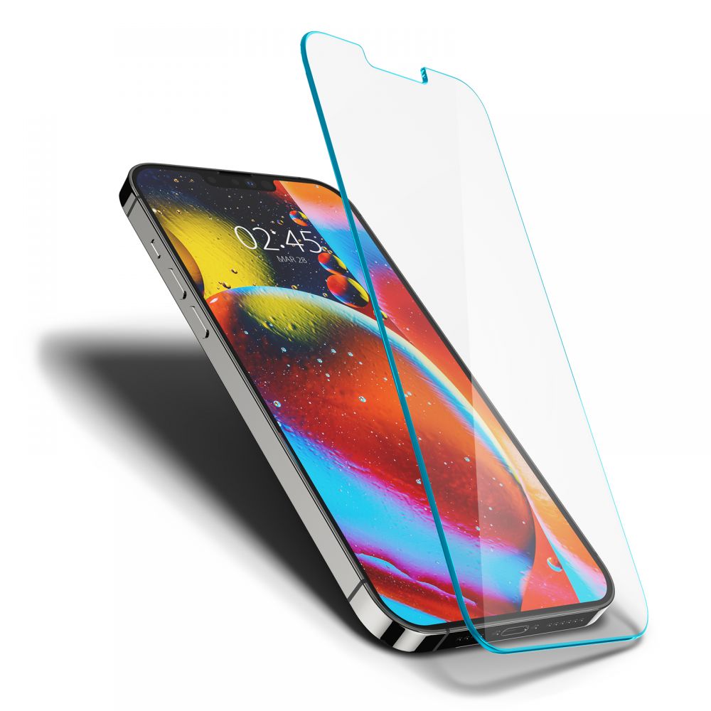 Protector de pantalla Spigen GlastR Slim para Apple iPhone 14 Plus / 13 Pro Max, Cristal Templado, Full Glue AGL03382