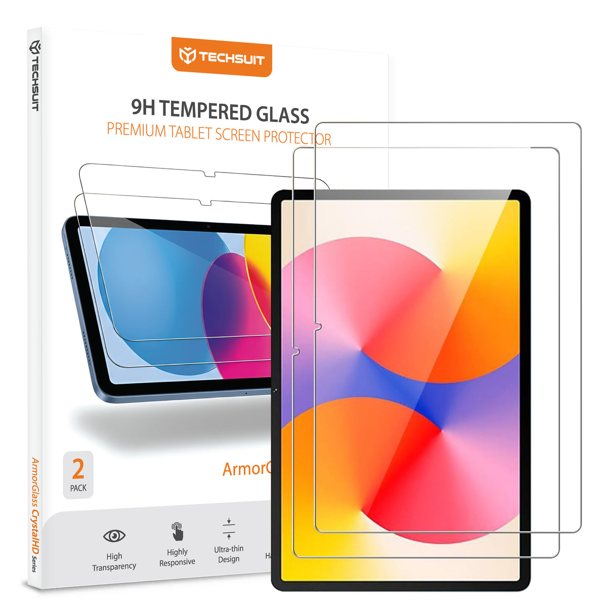 Protector de pantalla Techsuit ArmorGlass CrystalHD para Huawei MatePad SE 11, Cristal Templado, Full Glue, Set de 2 piezas.