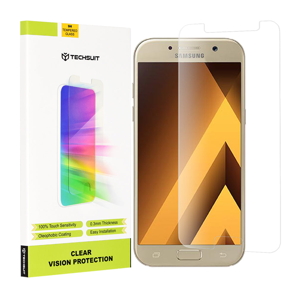 Protector de pantalla Techsuit Clear Vision para Samsung Galaxy A5 (2017) A520, vidrio templado, adhesivo completo