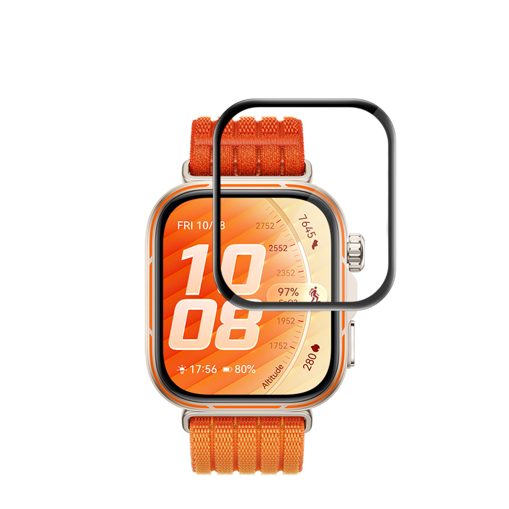 Protector de pantalla Techsuit Nano Flex para Huawei Watch Fit 5 Pro, plástico, juego de 2 piezas, negro