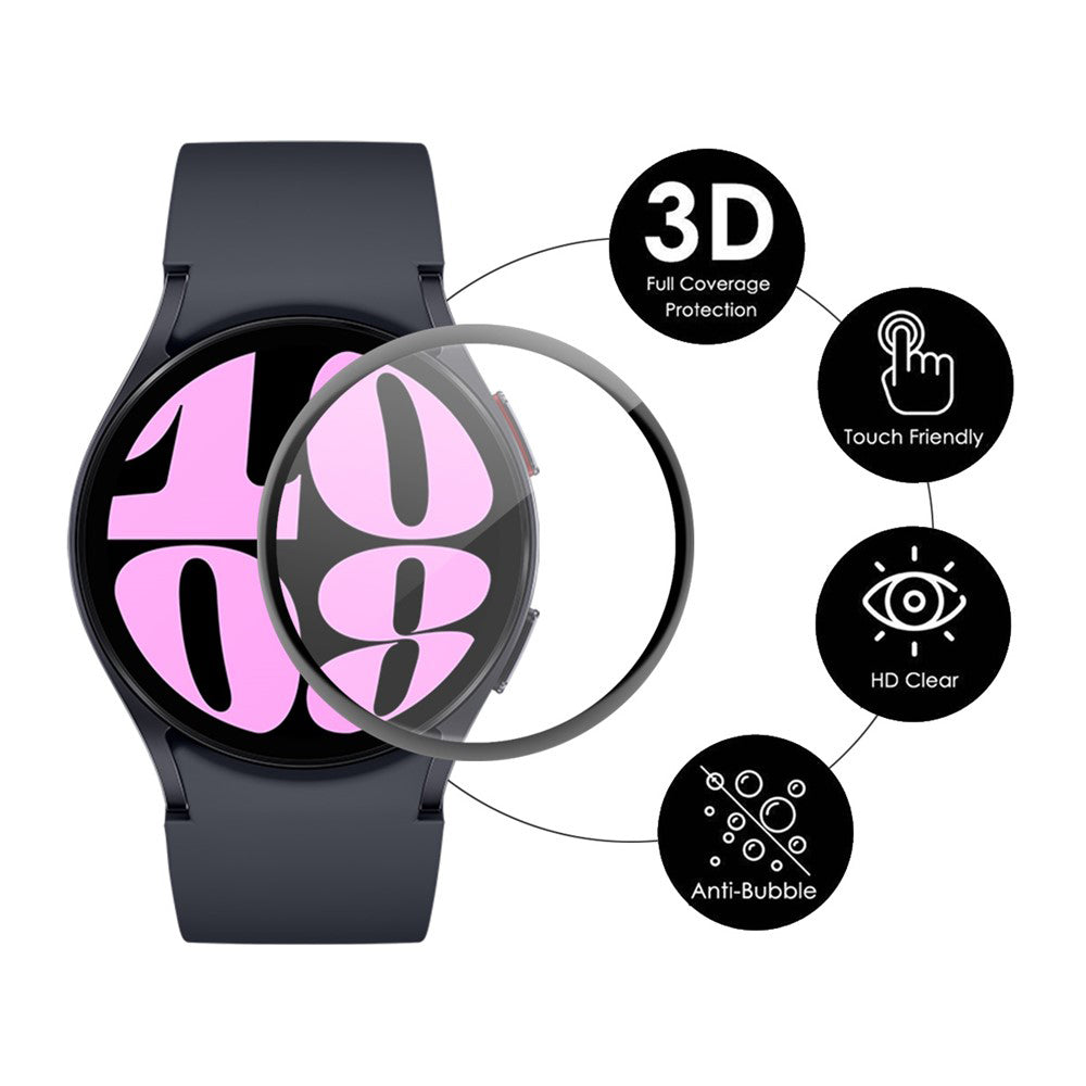 Protector de pantalla Techsuit Nano Flex para Huawei Watch Fit 5 Pro, plástico, juego de 2 piezas, negro
