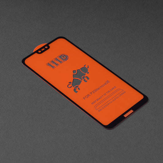 Protector de pantalla Techsuit para Huawei P20 Lite, vidrio templado, adhesivo completo, 111D, negro