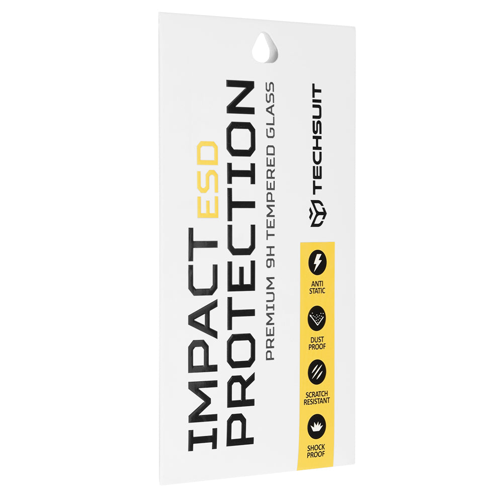 Techsuit Screen Protector Film for Samsung Galaxy S25 FE, Tempered Glass, Full Glue, Black