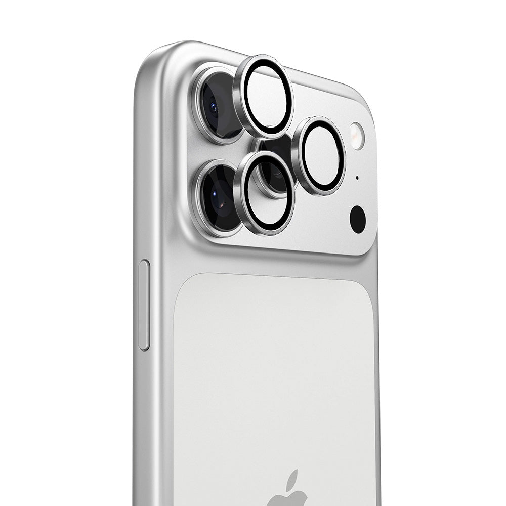 Protector de cámara trasera Torras Lensguard para Apple iPhone 17 Pro Max / 17 Pro, vidrio templado, plateado