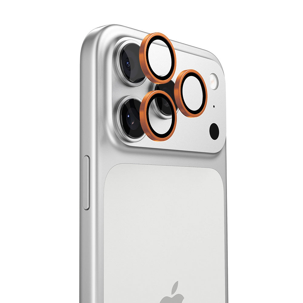 Protector de cámara trasera Torras Lensguard para Apple iPhone 17 Pro Max / 17 Pro, vidrio templado, naranja