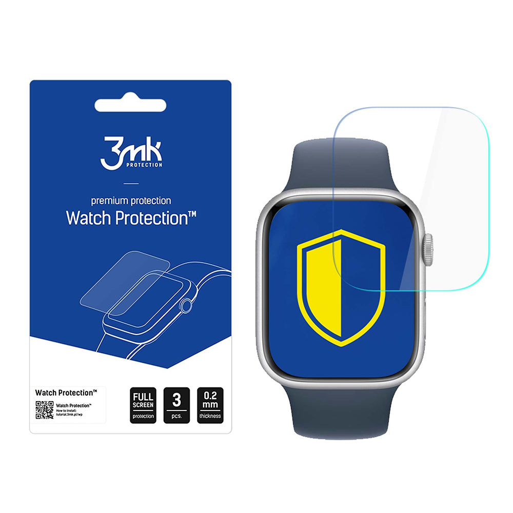 Folie Protección 3MK Arc para Apple Watch Series 11 46mm, Set 3 piezas, Plástico