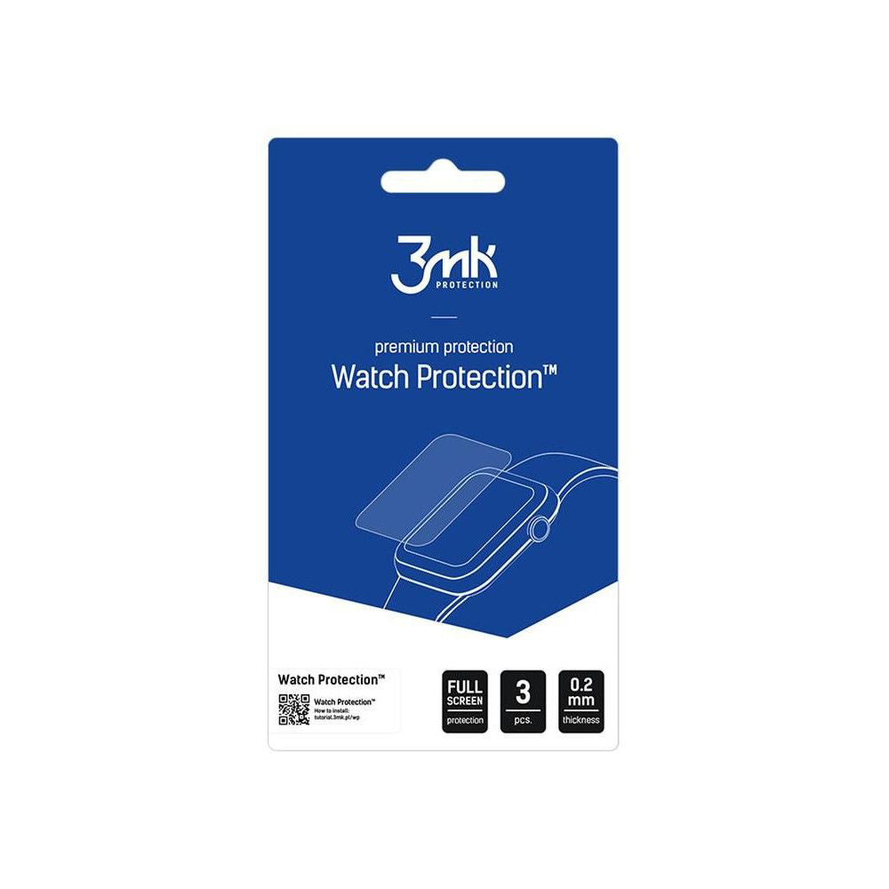 Película Protectora 3MK FlexibleGlass para Xiaomi Watch S4, Set de 3 piezas, Cristal Flexible