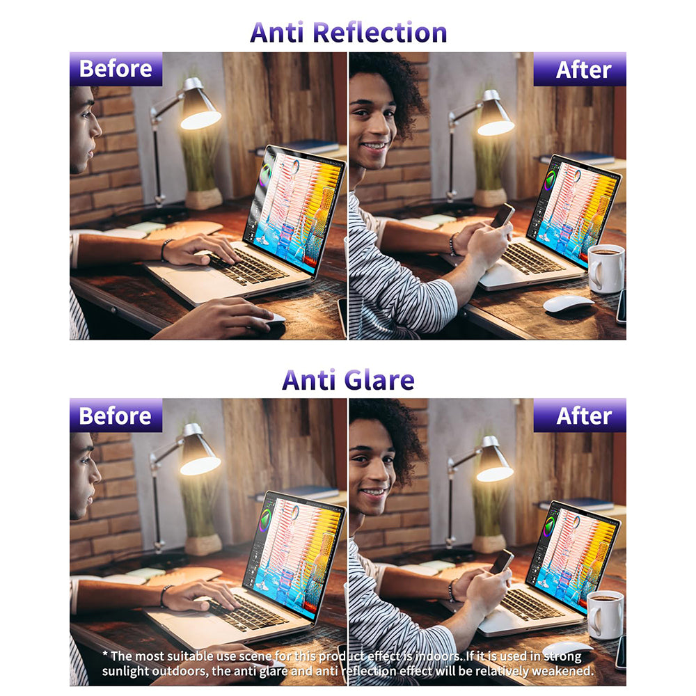 Película Protectora de Pantalla Anti Luz Azul Techsuit VisionProX para Laptop de 14 pulgadas, Plástico