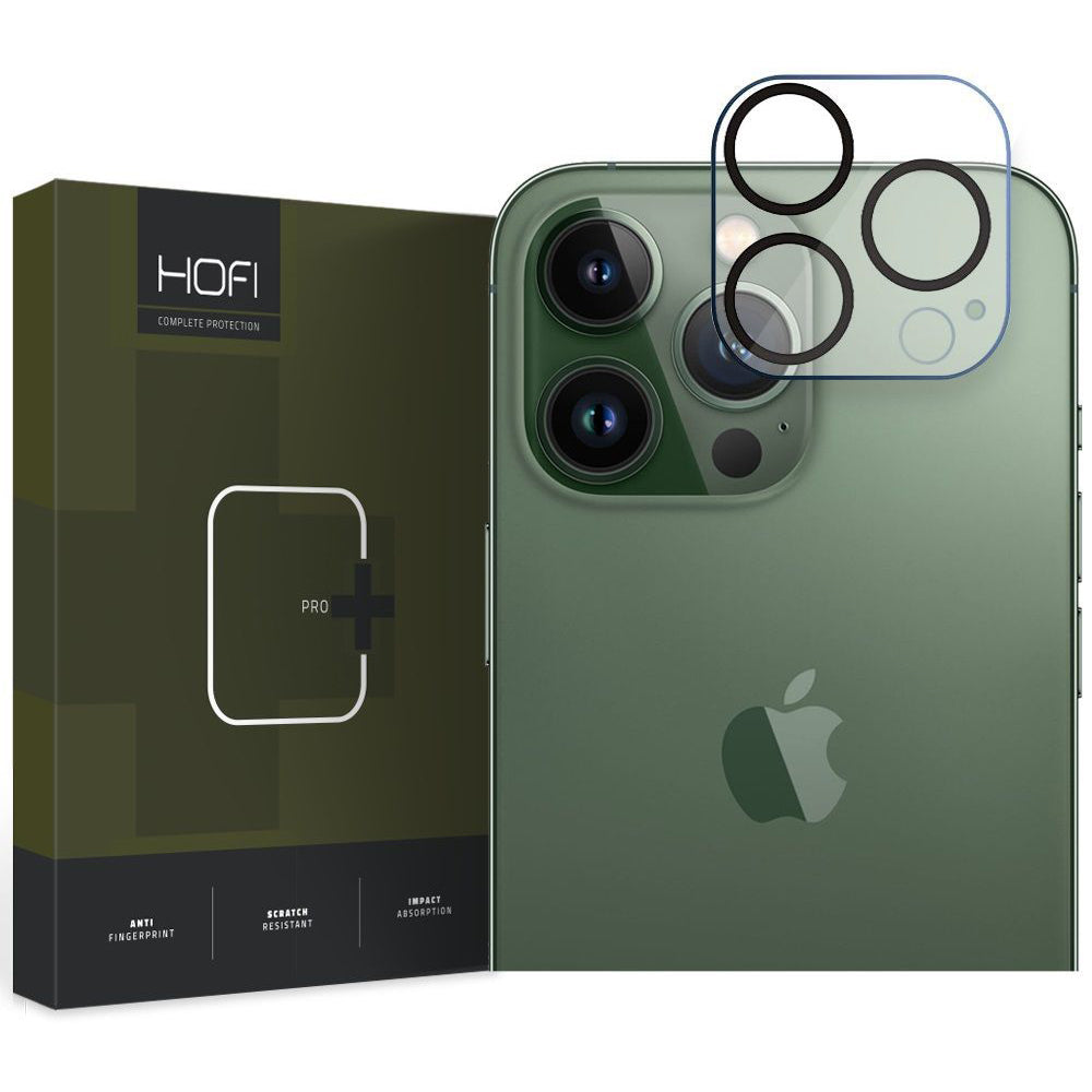 Lámina protectora para cámara trasera HOFI PRO+ para Apple iPhone 14 Pro Max / 14 Pro, Cristal templado, Negra