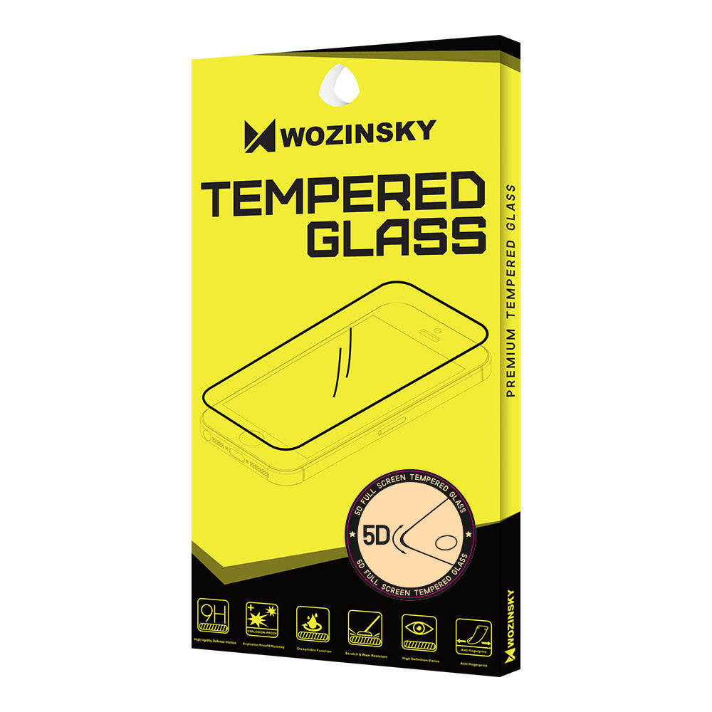 Protector de pantalla WZK para Apple iPhone SE (2022) / SE (2020) / 8, Vidrio templado, Full Glue, 5D, Negro