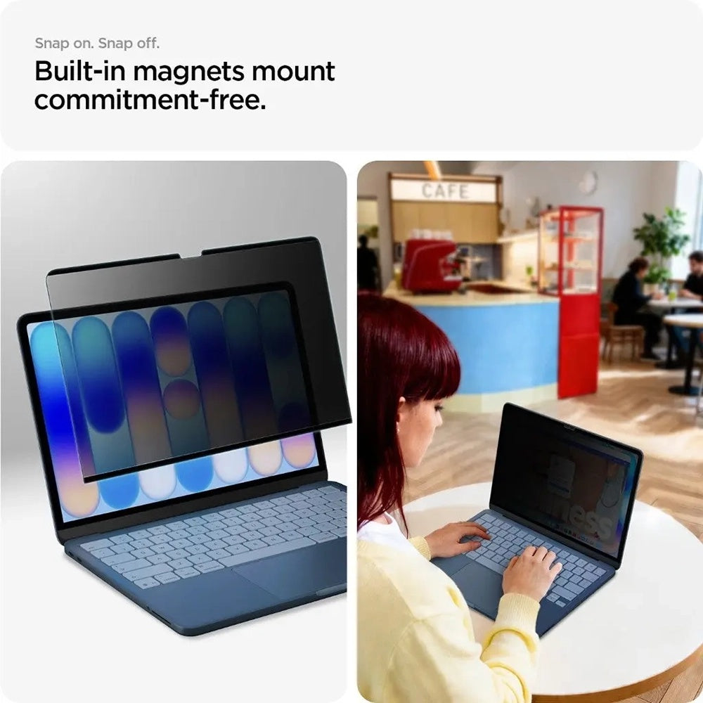 Protector de Pantalla Privacy Spigen Safe View Magnético para Apple MacBook Neo 13 pulgadas, Plástico AFL11670