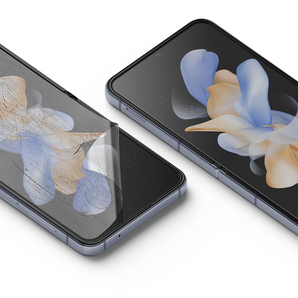 Protector de pantalla interior Ringke Dual Easy para Samsung Galaxy Z Flip4 F721, Plástico, Juego de 2 piezas