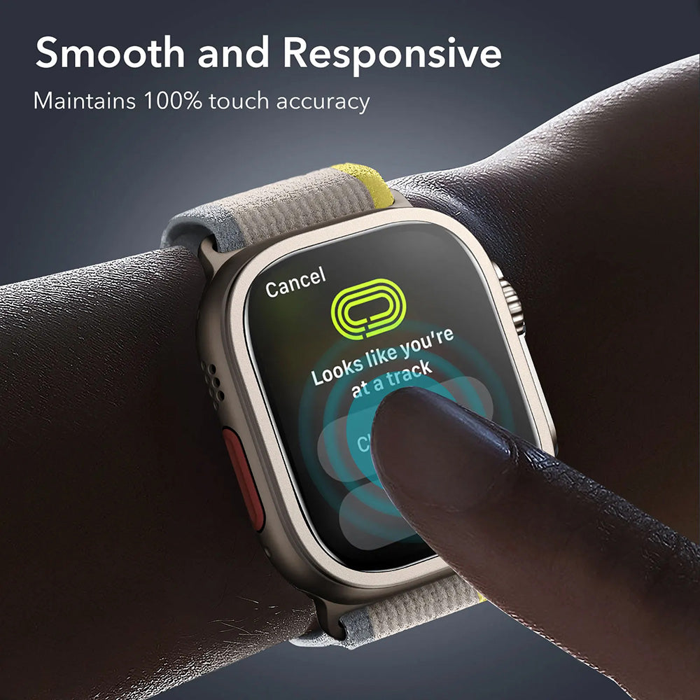 Protector de pantalla ESR Armorite para Apple Watch Ultra Series, Set de 2 piezas, Cristal Templado, Bronce